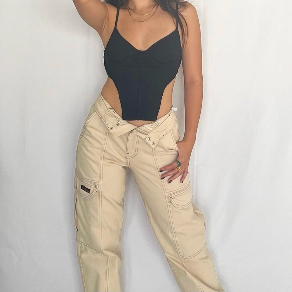 Black Crop Corset Top